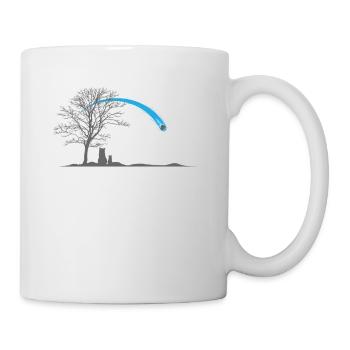 Étoile filante dans le ciel sombre - Mug blanc - blanc - Droite