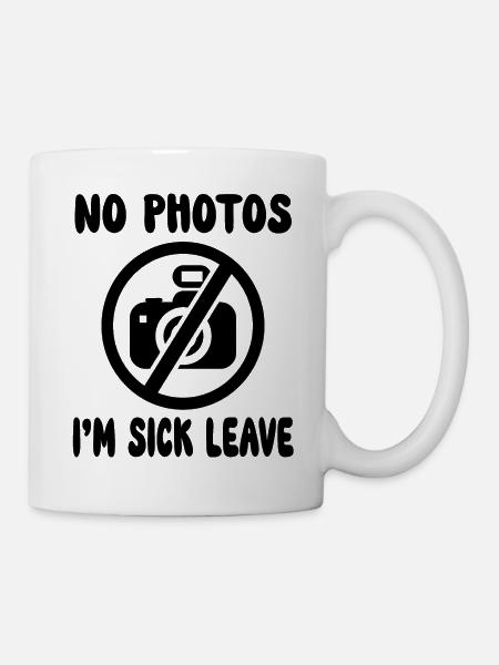 No Photos Im on sick leave - cocks - Mug - white