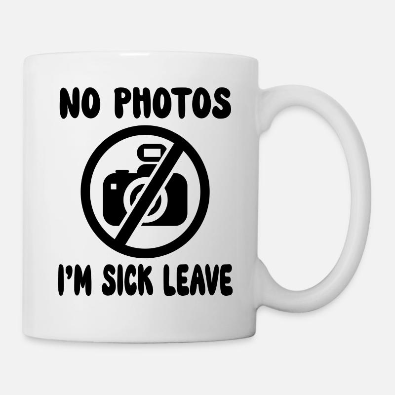 No Photos Im on sick leave - cocks - Mug - white