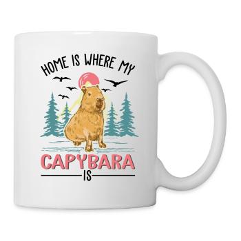 Home is where my Capybara is - Tasse - Weiß - Rechts