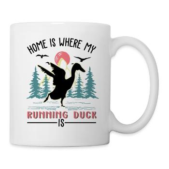 Home is where my runner ducks are - Mug - white - Right