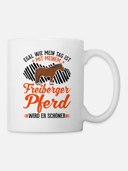 Freiberger Pferd - Tasse - Weiß