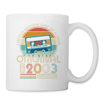 Vintage 20. Geburtstag Retro Style 2003 - Tasse - Weiß - Rechts