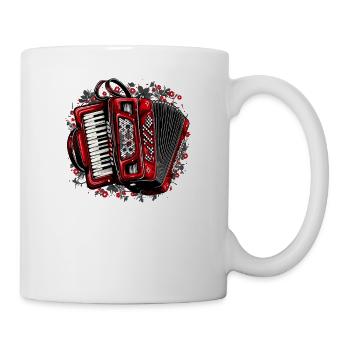 Akkordeon-Musiker Ziehharmonika-Spieler Musik - Tasse - Weiß - Rechts