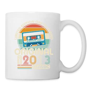 Anniversaire rétro Anniversaire 2013 - Mug blanc - blanc - Droite