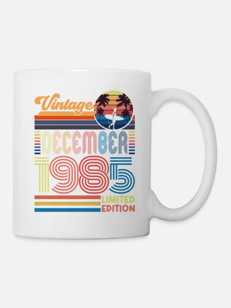 Anniversaire Décembre 1985. Cadeau decembre 1985. - Mug blanc - blanc