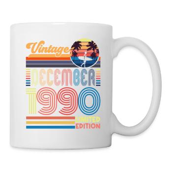 Anniversaire Décembre 1990. Cadeau decembre 1990. - Mug blanc - blanc - Droite
