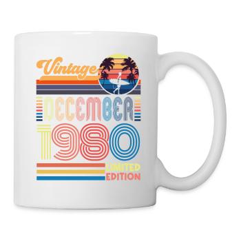 Anniversaire Décembre 1980. Cadeau decembre 1980. - Mug blanc - blanc - Droite