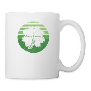 Shamrock Shamrock Silhouette Lucky Irish Retro - Mug blanc - blanc - Droite