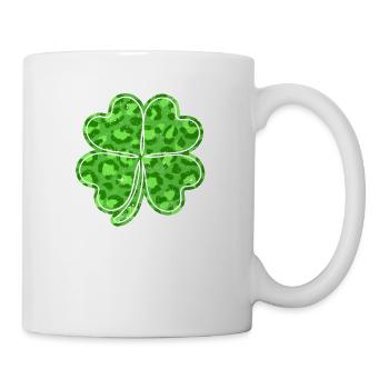 Glacière Shamrock à carreaux léopard vert Buffalo - Mug blanc - blanc - Droite