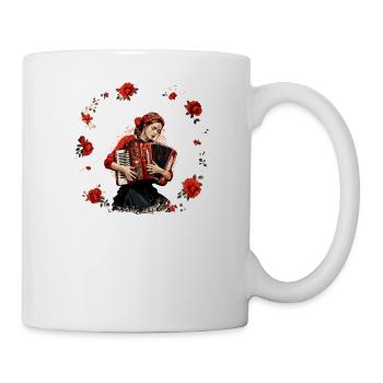 Akkordeon-Musiker Ziehharmonika-Spieler Musik - Tasse - Weiß - Rechts