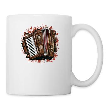 Akkordeon-Musiker Ziehharmonika-Spieler Musik - Tasse - Weiß - Rechts