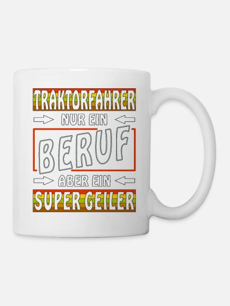 TRAKTORFAHRER - Tasse - Weiß