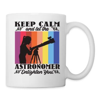 Restez calme et laissez l’astronome vous éclairer - Mug blanc - blanc - Droite