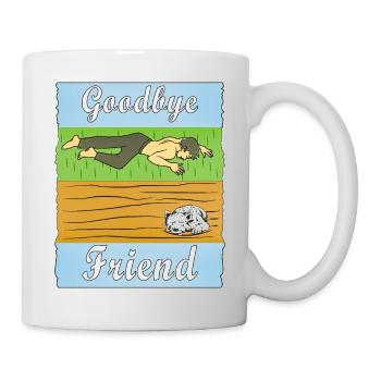 HOMME TRISTE CHIEN - Mug blanc - blanc - Droite