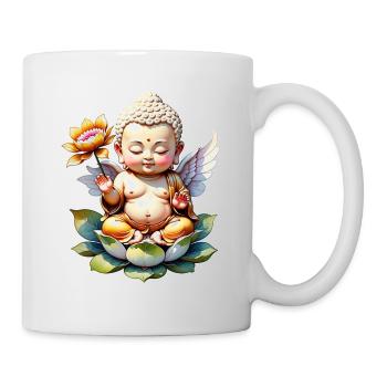 Baby Buddha - meditation yoga relaxation - Mug - white - Right