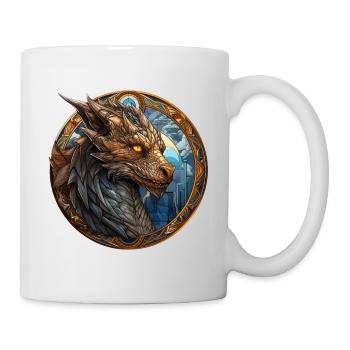 Dragon creature Franzi, the guardian of the world. - Mug - white - Right
