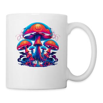 Mushroom | Fantasy Pilze Wald Natur Goa Festival - Tasse - Weiß - Rechts