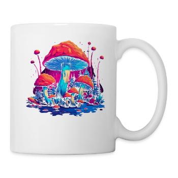 Mushroom | Fantasy Pilze Wald Natur Goa Festival - Tasse - Weiß - Rechts