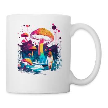 Mushroom | Fantasy Pilze Wald Natur Goa Festival - Tasse - Weiß - Rechts