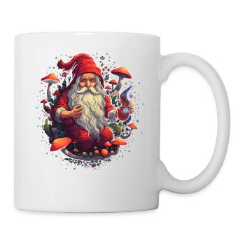 Mushroom Weihnachtsmann| Fantasy Pilze Natur Goa - Tasse - Weiß - Rechts