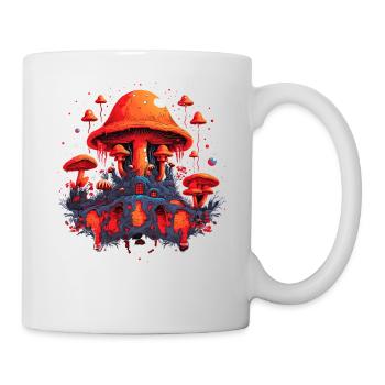 Mushroom | Fantasy Pilze Wald Natur Goa Festival - Tasse - Weiß - Rechts