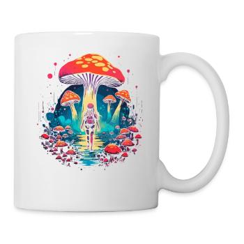 Mushroom | Fantasy Pilze Wald Natur Goa Festival - Tasse - Weiß - Rechts
