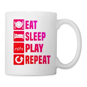 Tennisspielen Tennis spielen Tennisspieler - Tasse - Weiß - Rechts