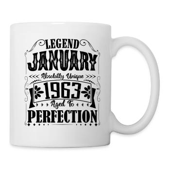 Janvier 1963. Cadeau d'Anniversaire janvier 1963. - Mug blanc - blanc - Droite