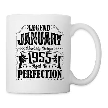 Janvier 1955. Cadeau d'Anniversaire janvier 1955. - Mug blanc - blanc - Droite