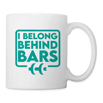 J’ai ma place derrière les barreaux 2 - Mug blanc - blanc - Droite