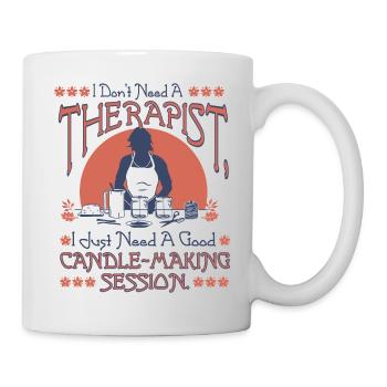 thérapeute, j’ai juste besoin de faire des bougies - Mug blanc - blanc - Droite