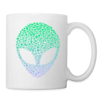 Tête extraterrestre d’OVNI martien extraterrestre - Mug blanc - blanc - Droite