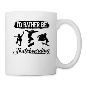 Skateboard Skateboarder - Je préfère être Skateboard - Mug blanc - blanc - Droite
