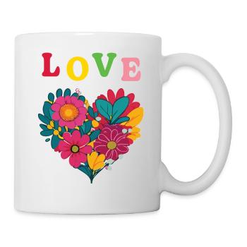 Amour - Liebe - Coeur - Tasse - Weiß - Rechts