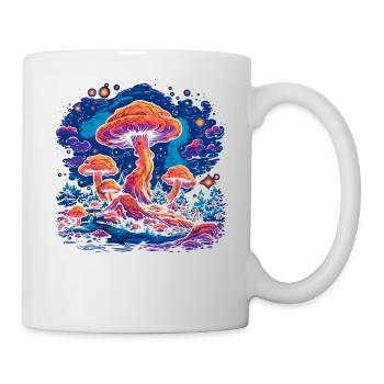 Mushroom | Fantasy Pilze Wald Natur Goa Festival - Tasse - Weiß - Rechts