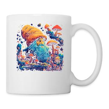 Mushroom | Fantasy Pilze Wald Natur Goa Festival - Tasse - Weiß - Rechts