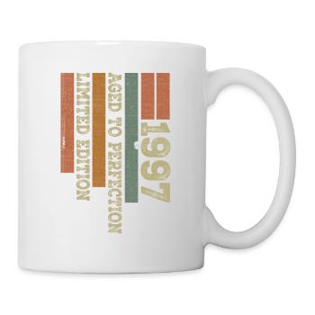 1997 Vintage Retro Jubiläumsgeschenk Geboren 1997 - Tasse - Weiß - Rechts