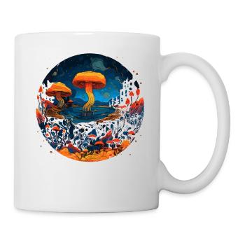 Mushroom | Fantasy Pilze Wald Natur Goa Festival - Tasse - Weiß - Rechts