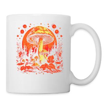 Mushroom | Fantasy Pilze Wald Natur Goa Festival - Tasse - Weiß - Rechts