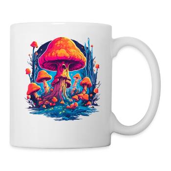 Mushroom | Fantasy Pilze Wald Natur Goa Festival - Tasse - Weiß - Rechts