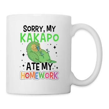 Kakapo hat gefressen Neuseeland Papagei - Tasse - Weiß - Rechts