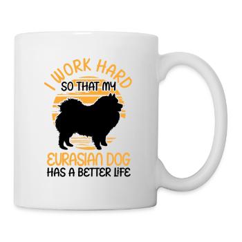Work for my Eurasier Eurasian Spitz - Mug - white - Right