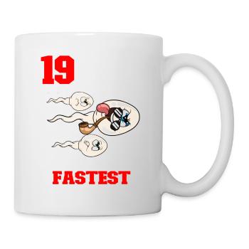 Lustiger Geburtstagsspruch 19 Jahre Alt - Tasse - Weiß - Rechts