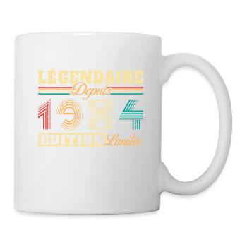 Légendaire Depuis 1984 - Mug blanc - blanc - Droite