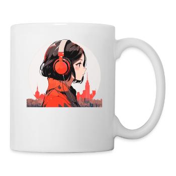 Vintage Japanisch Ästhetik Otaku Anime Girl - Tasse - Weiß - Rechts