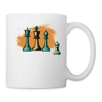 Schach - Tasse - Weiß - Rechts