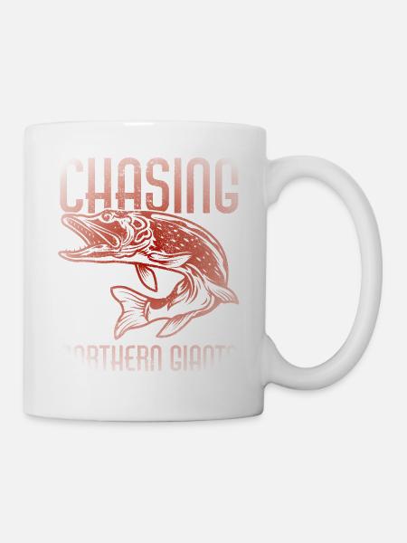Angel, Angler, Fischer Fischen und Hecht Angeln - Tasse - Weiß