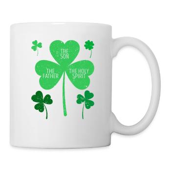 Catholique Religieux Irlandais Shamrock Chrétien - Mug blanc - blanc - Droite