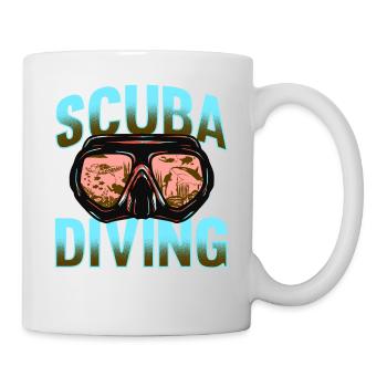 Scuba Diving, Scuba Diving, Holiday Sea Diver - Mug - white - Right